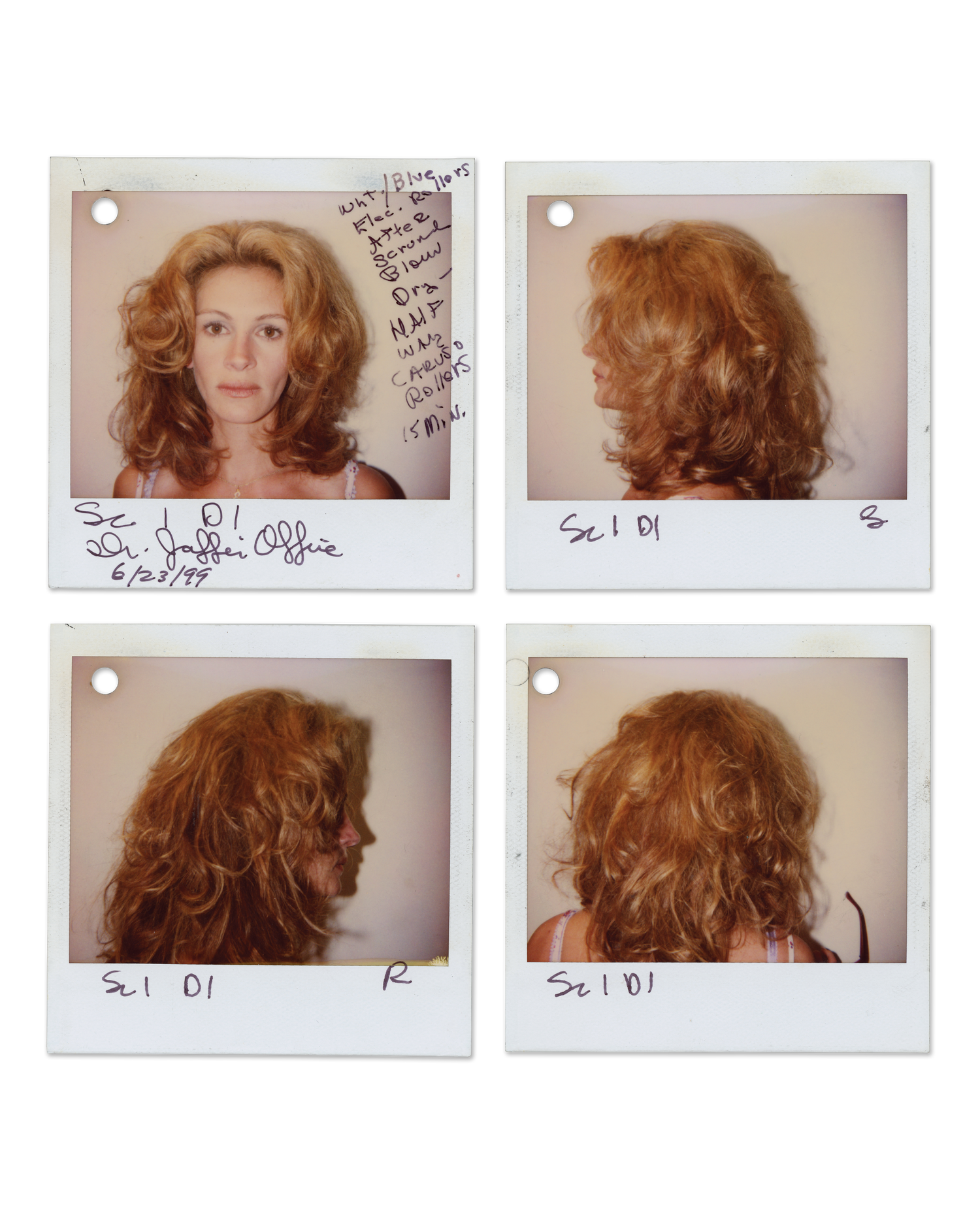 Continuity Polaroids of Julia Roberts from Erin Brockovich